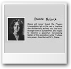 1981 John Oliver High School Grad book photo of Dianne Kathryn Babcock